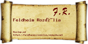 Feldheim Rozália névjegykártya